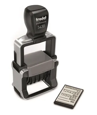 Produktbild von trodat® 5430L Stempel Selbstfärber 3 TexteTrodat 5430/L