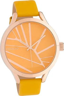 Produktbild von Oozoo Damen Armbanduhr gelb Analog Timepieces Lederarmband D2UOC10465