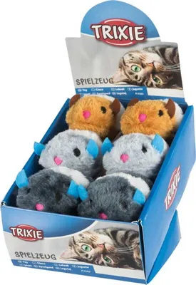 Zdjęcie produktu dla TRIXIE 4089, Kot, Pluszowa zabawka, Wielobarwny, 80 mm