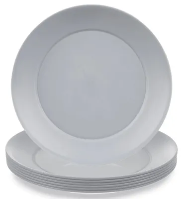 Immagine prodotto di Piatti da dessert in plastica, grigi, 20,5 cm, set da 6