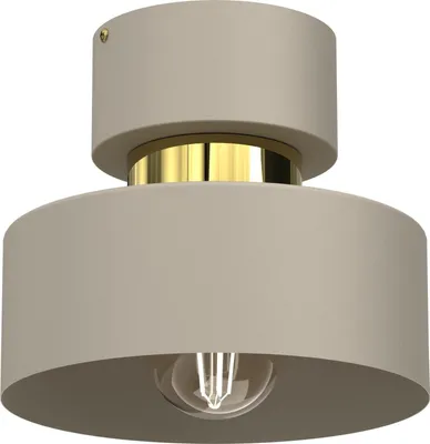 Obrázok produktu pre Krémové okrúhle stropné svietidlo so zlatým prvkom Marti 1xE27 15W Luminex