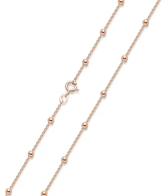 Produktbild von MATERIA Kugel Kette Damen Rosegold - 925 Silber Halskette für Frauen Mädchen rose vergoldet 40 45 50 55 60 70cm K105