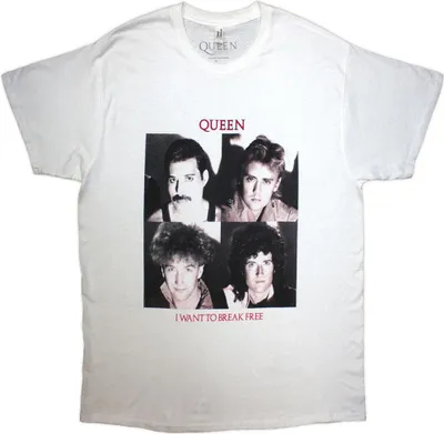 Produktbild von Queen - "I Want To Break Free" T-Shirt für Herren/Damen Uni RO14281 (L) (Weiß)