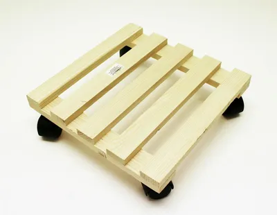 Produktbild von Holz Pflanzenroller eckig 30 x 30 cm