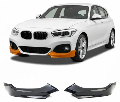 Obrázek produktu pro Přední spoilery, černé, lesklé, vhodné pro modely BMW řady 1 (F20, F21) z let 2015-2019