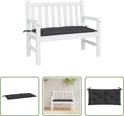 Produktbild von The Living Store Gartenbank-Auflage Schwarz 100x50x7 cm Oxford-Gewebe
