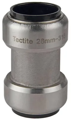 Produktbild von Edelstahl Steckfitting Tectite Schiebemuffe ohne Anschlag 28 mm DVGW