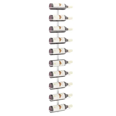 Produktbild von Möbel Wand-Weinregal MODERNE Design - Flaschenregal, Kellerregal, für 10 Flaschen Weiß Metall Top1606042