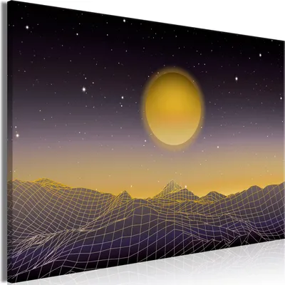 Produktbild von Italienischer Leinwand Leinwandbild - Futuristic landscape 3 (1 Part) Wide 90x60 cm Landschaften c-B-10000-b-c