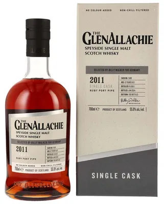 Produktbild von GlenAllachie 12 Jahre - 2011/2024 - Single Cask - Ruby Port Pipe - Cask #7438 - Speyside Single Malt Scotch Whisky