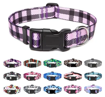 Produktbild von Hundenhalsband verstellbar, weiches Nylon, Größe M, für alle Hunde