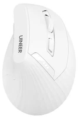 Zdjęcie produktu dla Ergonomiczna mysz pionowa, bezprzewodowa, Bluetooth, 2400 MHz, 6 przycisków, biała
