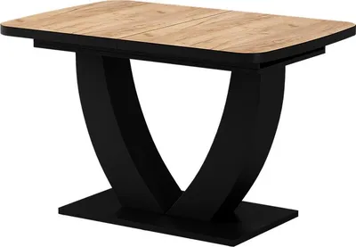 Produktbild von Esstisch Vicco Fenaro Goldkraft Eiche/Schwarz 120 x 80 cm ausziehbar, Model 58025