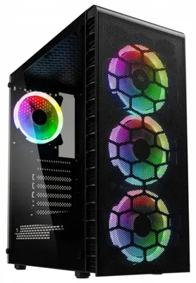 Produktbild von Kolink Observatory Lite Mesh, Midi Tower, PC, Schwarz, ATX, micro ATX, Mini-ITX, Netz, Kunststoff, Stahl, Gehärtetes Glas, 16 cm