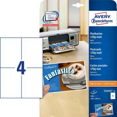 Zdjęcie produktu dla AVERY Zweckform Postkarten, 170 g/qm, (B)148 x (H)105 mm