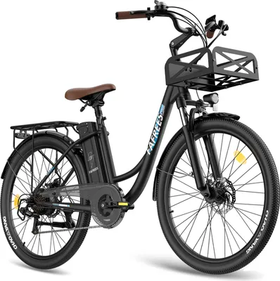 Produktbild von E-Bike Pannensichere Reifen 26 Zoll 158 - 198 cm MTB 36 V 250 W bis zu 160 - 200 km Mountainbike Wasserdicht IP54 mit 7 Gang, Schwarz