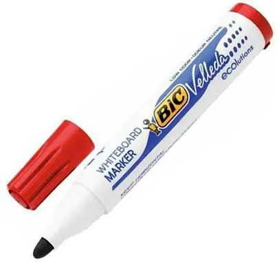 Obrázok produktu pre BIC Whiteboard Velleda ECOlutions 1701, 12 kusov, Červená, Polyvinylchlorid (PVC), 1,5 mm