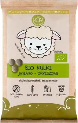 KULKI JAGLANO - ORKISZOWE BEZ DODATKU CUKRÓW BIO 160 g - HELPA