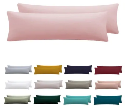Produktbild von Seitenschläferkissen Bezug 40 x 145 cm Puderrosa 2er Set Mikrofaser