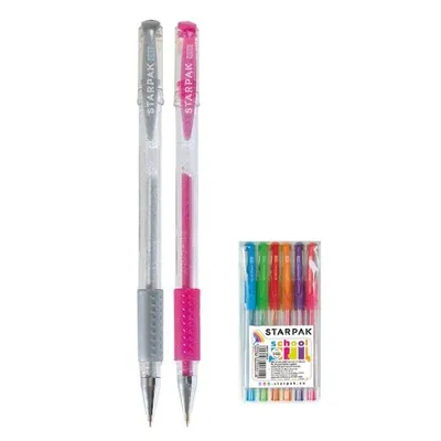 Zdjęcie produktu dla Długopis Gel 6Kol 0,7Mm Brokat 5047