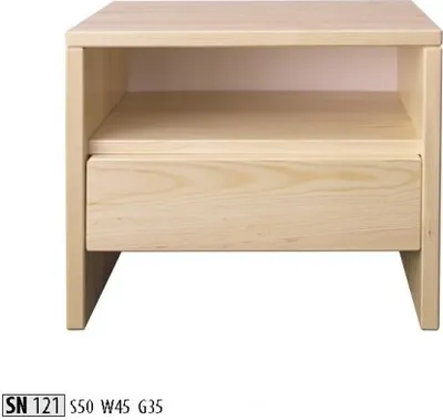 Produktbild von Nachttische Konsolen massiv Holz Tisch Kommode Echt Holz  Konsolen Nachttisch