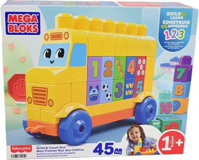 Image de MEGA BLOKS JKG34, Blocs de construction, 1,5 an/ans, Plastique, 45 pièces, 861,4 g