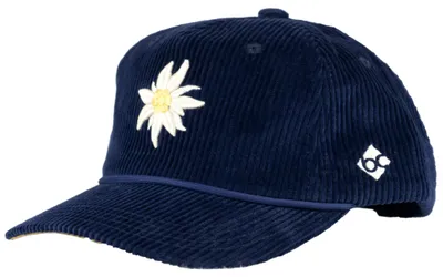 Produktbild von Bavarian Caps "Edelweiß Kord" - Halfcurved Cap dunkelblau