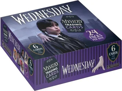 Zdjęcie produktu dla Naklejki Panini Wednesday Sezon 2, 24 Saszetki, 144 Naklejki, Karty Kolekcjonerskie
