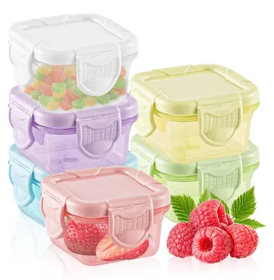 Image de Boîtes de conservation avec couvercle - Boîtes hermétiques anti-fuite - Pour le stockage des aliments - 150 ml - Lot de 6