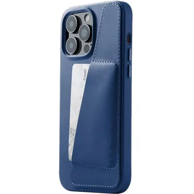 Obrázok produktu pre Kožené puzdro Mujjo pre iPhone 14 Pro Max, modré