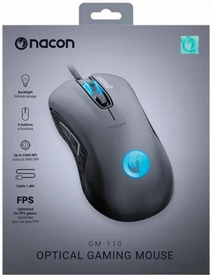 Obrázok produktu pre NACON GM-110, Všestranný, Optický, USB Typ-A, 2400 DPI, Čierna