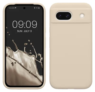 Produktbild von kwmobile Handyhülle für Google Pixel 8a Hülle, für Pixel 8a Case - Hülle Silikon - kabelloses Laden - Creme