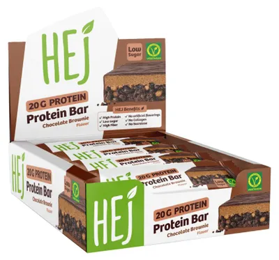 Produktbild von HEJ Natural HEJ 20g Protein Bar (12x60g) Chocolate Brownie - Riegel - Protein-Riegel