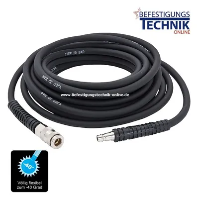 Image de Tuyau à air comprimé Tjep Superflex 10 mètres avec raccords à air comprimé EU Qualité industrielle