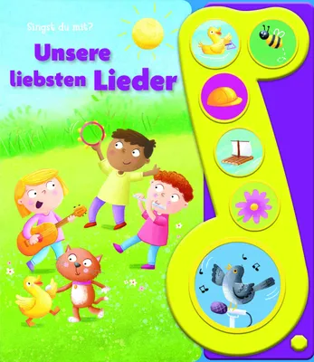 Produktbild von Unsere liebsten Lieder - Liederbuch mit Sound - Pappbilderbuch mit 6 Melodien