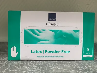 Produktbild von ABENA Latex-Handschuhe,puderfrei Gr.S(100Stk),