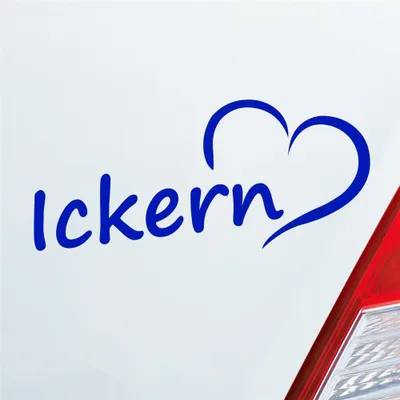 Produktbild von Auto Aufkleber Ickern 18x8 cm Dunkelblau Sticker Heckscheibenaufkleber