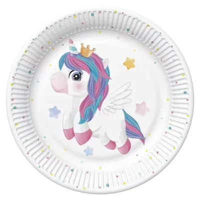 Produktbild von Einhorn Magical Pappteller 8er Pack 22,7 cm