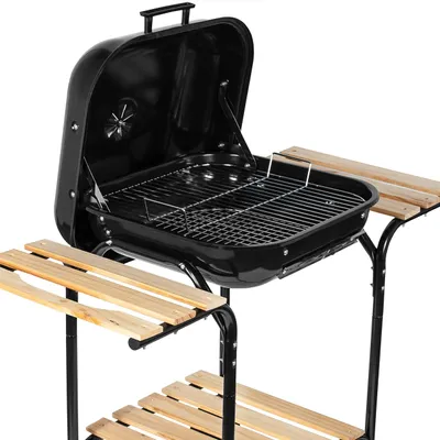 Produktbild von Holzkohlegrill Grillwagen mit Ablagen Gartengrill Camping Garten mit Rädern Terrasse BBQ Curron EmaBend GM3000 Grillgebläse