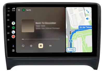 Immagine prodotto di Autoradio da montaggio a posteriori compatibile con Audi TT MK2 8J 2006-2014: CarPlay, Android Auto, navigatore, Bluetooth, DAB+, telecamera posteriore, 9 pollici, 32 GB
