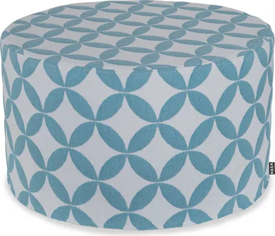 Produktbild von H.O.C.K. Luna Outdoor Hocker rund Pouf ø60x40cm petrol türkis