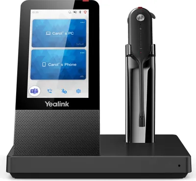 Produktbild von Yealink WH67 UC, Kabellos, Büro/Callcenter, 20 - 14000 Hz, 19 g, Kopfhörer, Schwarz