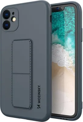 Produktbild von Wozinsky Kickstand Fall Silikonhülle Mit Stand Iphone 12 Mini Navy Blau