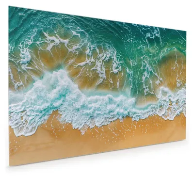 Produktbild von Küchenrückwand Spritzschutz Glas mit Motiv Meeresbrandung 40 x 40 cm