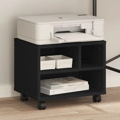 Obrázok produktu pre Stojan na tlačiareň s kolieskami čierny 41x32x34,5 cm