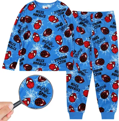 Produktbild von Spider-Man Marvel Blauer Fleece-Schlafanzug für Jungen, warm, langarm 2-3 Jahre