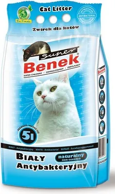 Zdjęcie produktu dla Super Benek Żwir biały antybakteryjny 5L