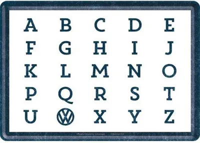 Produktbild von Nostalgic-Art - Blechpostkarte - Volkswagen - VW - ABC