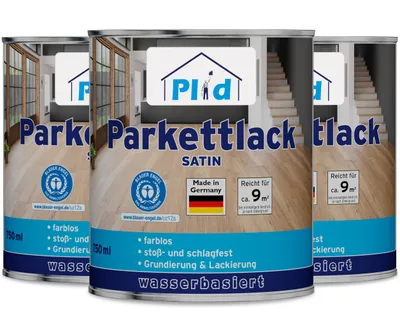 Produktbild von Plid Parkettlack farblos seidenglänzend 2,25 l, Klarlack innen