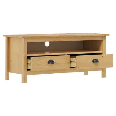Obrázek produktu pro vidaXL TV skříňka Hill Honey Brown 110x40x47 cm Borovicový masiv